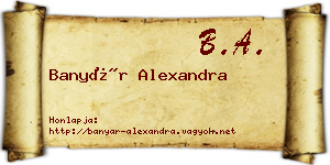 Banyár Alexandra névjegykártya