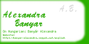 alexandra banyar business card